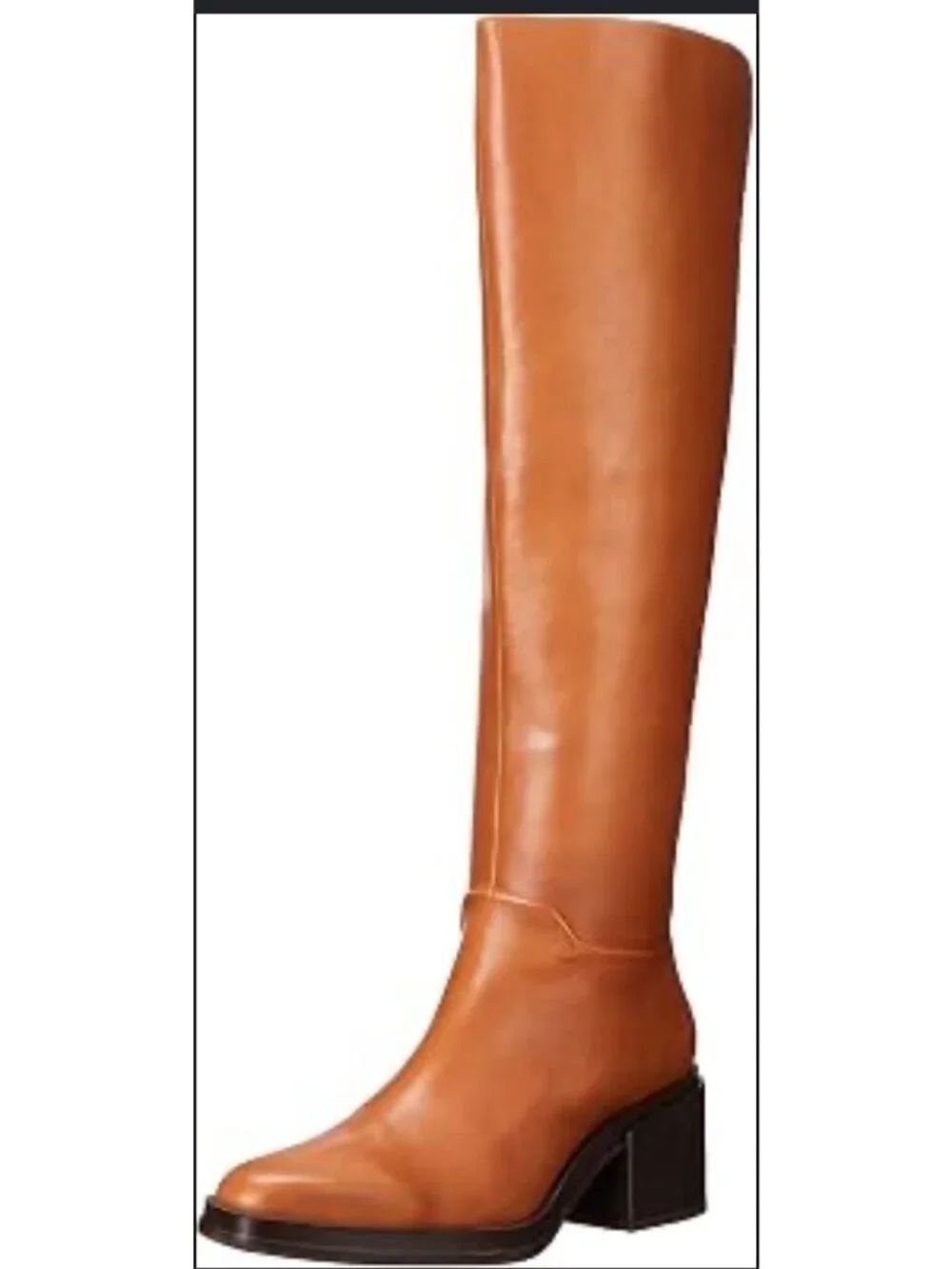 Franco Sarto Women’s Dorica Brown Leather Wide Calf Boots Size 6M